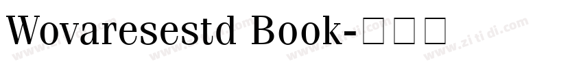 Wovaresestd Book字体转换